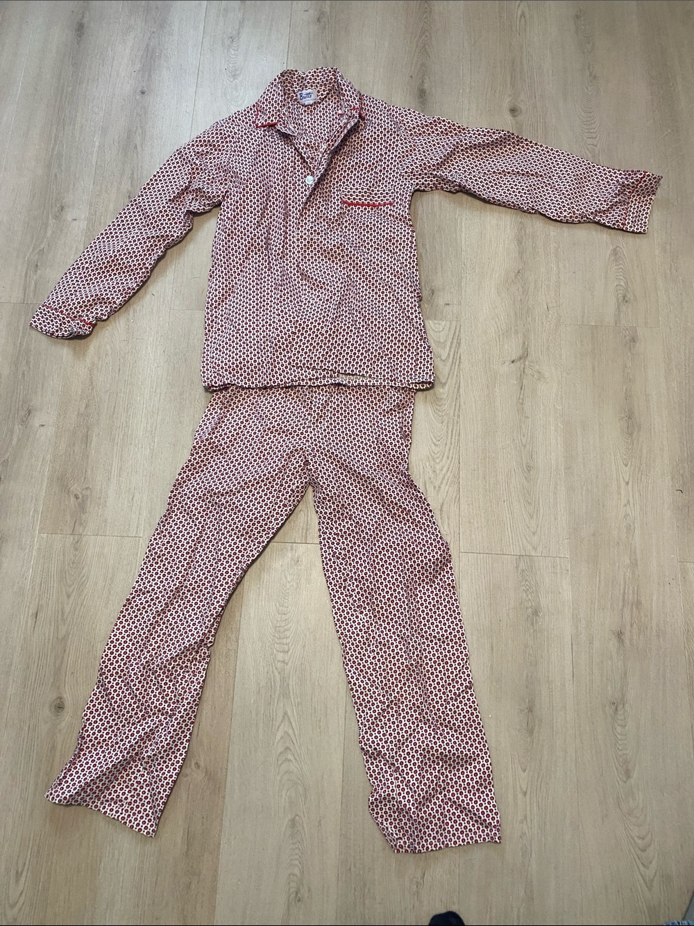 Kids Red Printed Pajama Set - Brand: